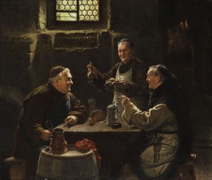 Tre monaci al pasto della vespera da Adolf Humborg